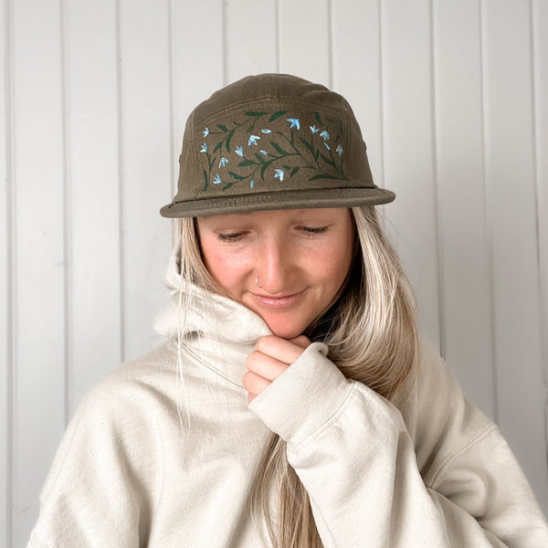 Hand Painted BlueBell Hat (waterproof)