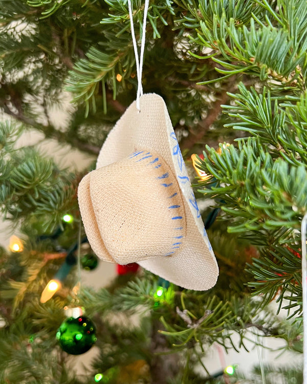 Hand Painted Cowboy Hat Ornaments