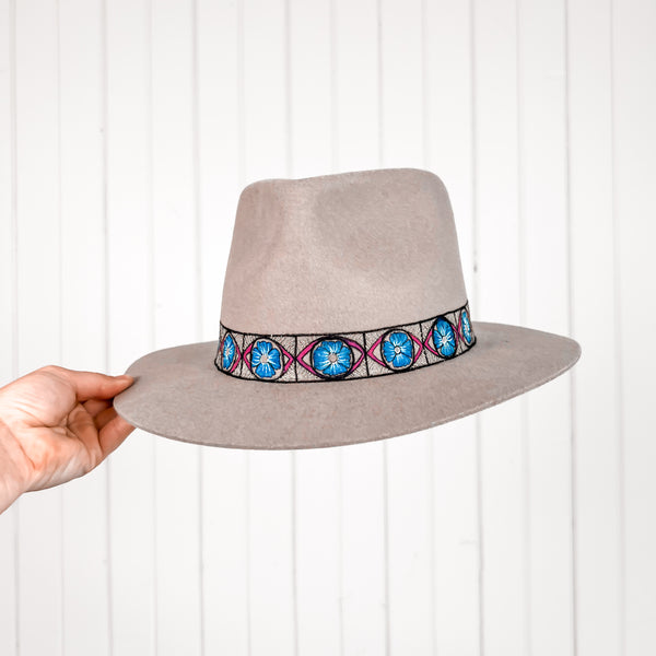 Evil Eye Boho Rancher Hat - Small